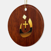 Christelijke nazarene en kruissolidariteit keramisch ornament (Links)
