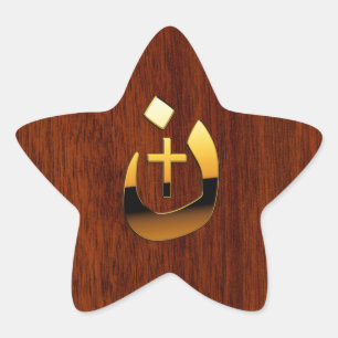Christelijke nazarene en kruissolidariteit ster sticker
