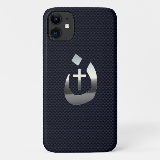 Christelijke nazarene kruissymbolen op blauw Case-Mate iPhone case (Achterkant)