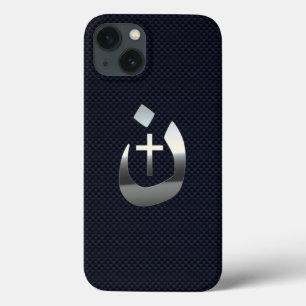 Christelijke nazarene kruissymbolen op blauw Case-Mate iPhone case