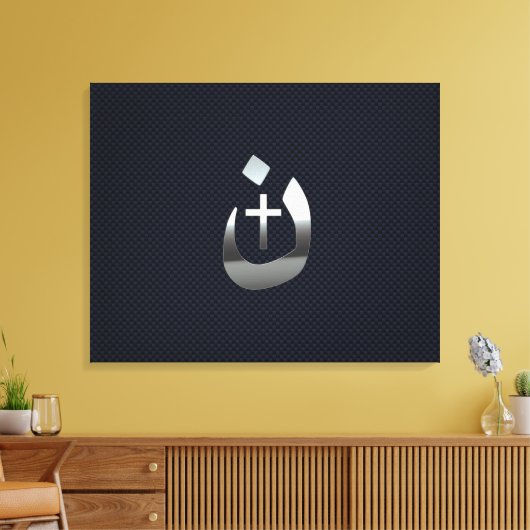 Christelijke nazarene solidariteit met koolstof canvas afdruk (Insitu (Woonkamer))