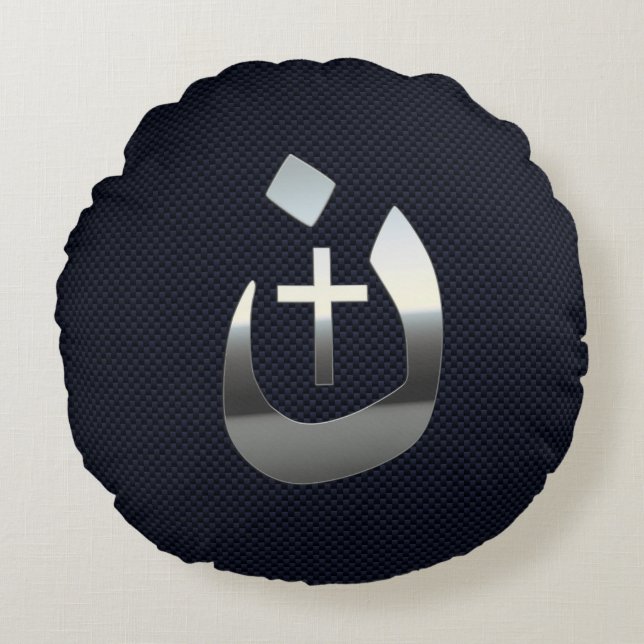 Christelijke nazarene solidariteit met koolstof rond kussen (Voorkant)