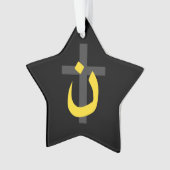 Christelijke nazarene symbolen Solidariteit dwars Ornament (voorkant)