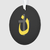 Christelijke nazarene Symbool Solidariteit dwars z Ornament (voorkant)