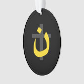 Christelijke nazarene Symbool Solidariteit dwars z Ornament (voorkant)