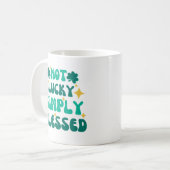 Christelijke niet Lucky Blessed St. Patrick's Day Koffiemok (Voorkant links)