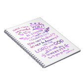 Christelijke notitieboekje maakt 1:9 Bijbelscripts Notitieboek (Rechterzijde)