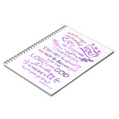 Christelijke notitieboekje maakt 1:9 Bijbelscripts Notitieboek (Linkerzijde)