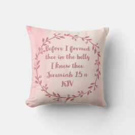 Christelijke Nursery Decor - Jeremiah 1:5 a Kussen