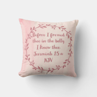 Christelijke Nursery Decor - Jeremiah 1:5 a Kussen