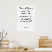 Christelijke offertes die ik geloof in het christe poster (Keuken)