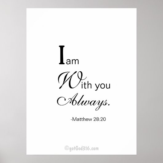 Christelijke offertes gotGod316.com Wall Art Poster (Voorkant)