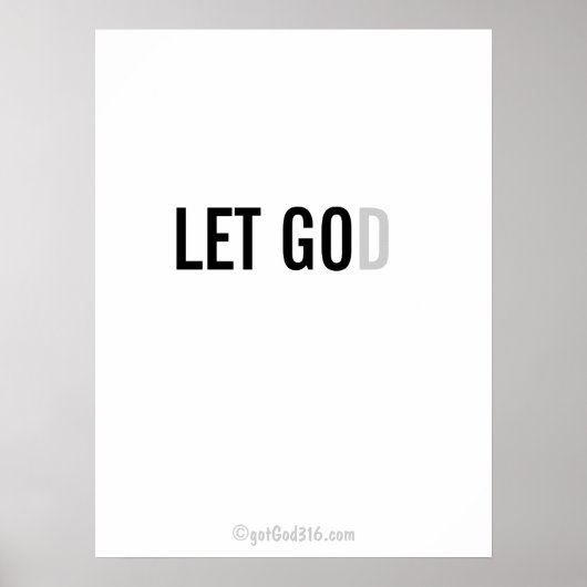 Christelijke offertes gotGod316.com Wall Art Poster (Voorkant)