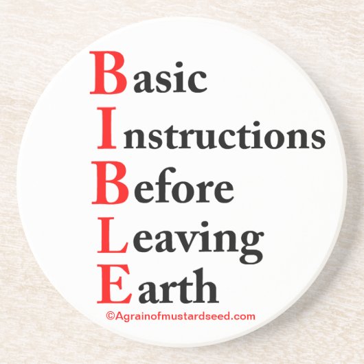 Christelijke offertes Inspirerend Zandsteen Onderzetter (Voorkant)