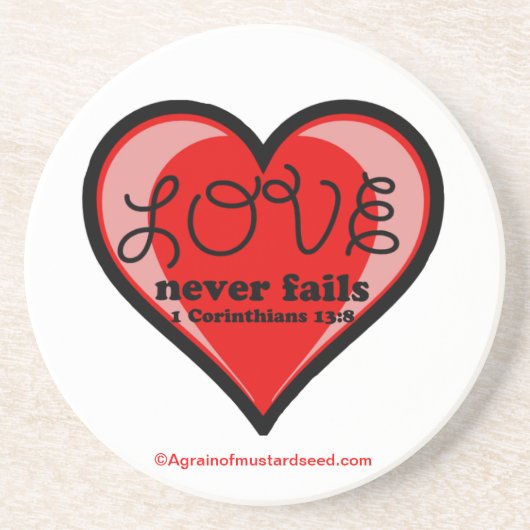 Christelijke offertes Inspirerend Zandsteen Onderzetter (Voorkant)