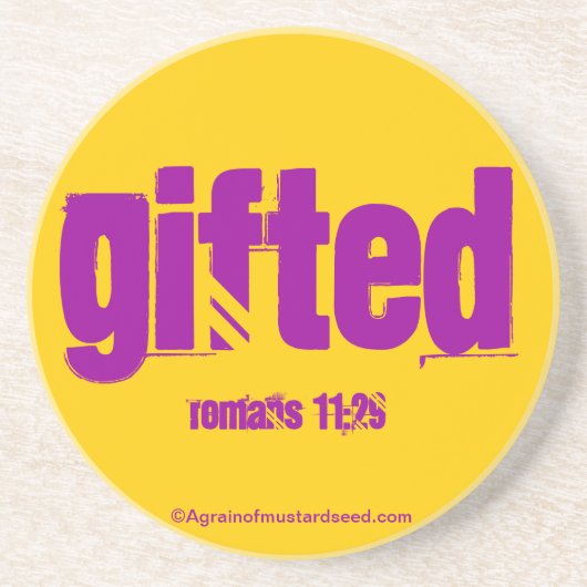 Christelijke offertes Inspirerend Zandsteen Onderzetter (Voorkant)