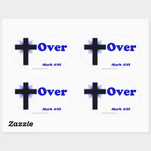 Christelijke offertes ovale sticker (Vel)