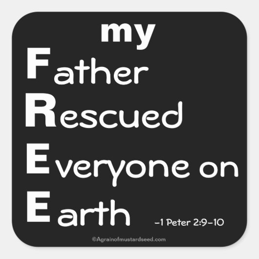 Christelijke offertes vierkante sticker (Voorkant)