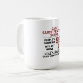 Christelijke Onzin Overleving Scorebord Mok (Voorkant links)