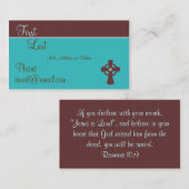 Christelijke oproepkaart contactkaartje (Voorkant / Achterkant)