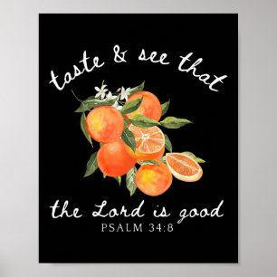 Christelijke Oranje Fruitbloem Bijbelvers Tuinman Poster