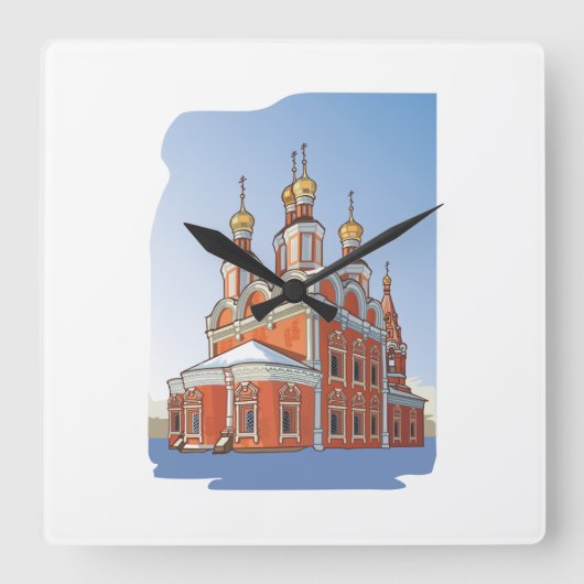 Christelijke orthodoxe tempel vierkante klok (Voorkant)