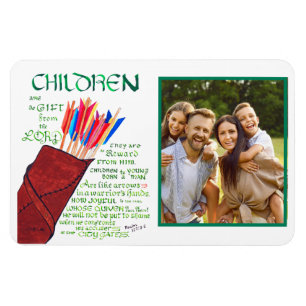 Christelijke ouders Kinderen Familiefoto Magneet
