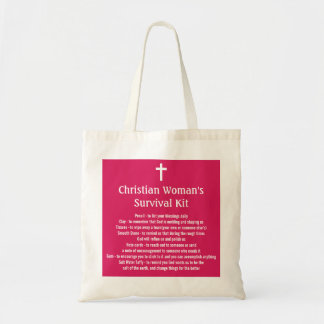 Christelijke overlevingskit voor vrouwen tote bag