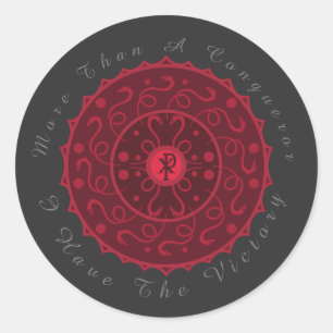 Christelijke overwinning ronde sticker