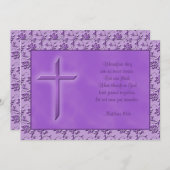 Christelijke Paarse passion Weddenschap Kaart (Voorkant / Achterkant)