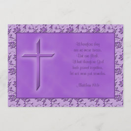 Christelijke Paarse passion Weddenschap Kaart