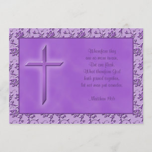 Christelijke Paarse passion Weddenschap Kaart