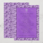 Christelijke Paarse uitnodiging tot weduwschap (Voorkant / Achterkant)