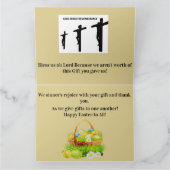 Christelijke Paas Kaart Wij accepteren uw geschenk (Binnen)