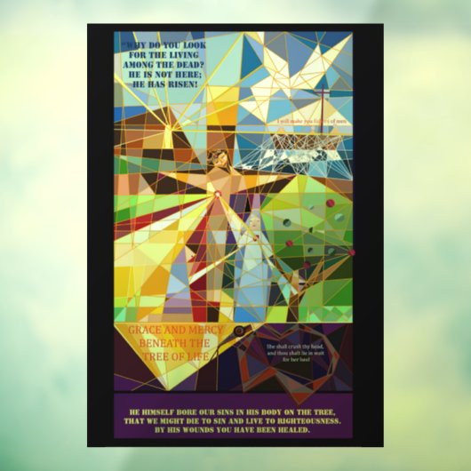 Christelijke paasboom raamsticker (Vel 3)