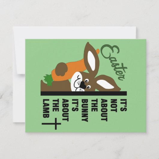 Christelijke paashaas notitiekaartje (Voorkant)