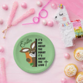 Christelijke paashaas papieren bordje (Feest)