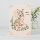 Christelijke paashaas Prints & afdrukbaar Feestdagenkaart (Staand voorkant)