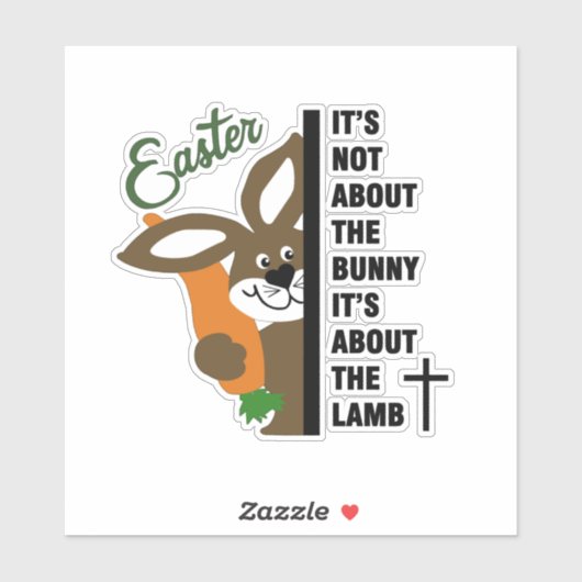 Christelijke paashaas sticker (Vel)