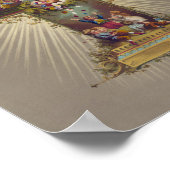 Christelijke Paaskruisopstanding Jezus Christus Poster (Hoek)