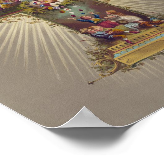 Christelijke Paaskruisopstanding Jezus Christus Poster (Hoek)