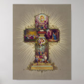 Christelijke Paaskruisopstanding Jezus Christus Poster (Voorkant)