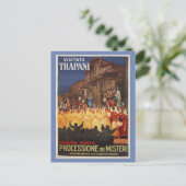 Christelijke paasprocessie Trapani Feestdagenkaart (Staand voorkant)