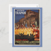 Christelijke paasprocessie Trapani Feestdagenkaart (Voorkant / Achterkant)