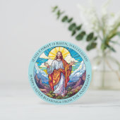 Christelijke paaszegeningen Jesus Resurrection Feestdagenkaart (Staand voorkant)