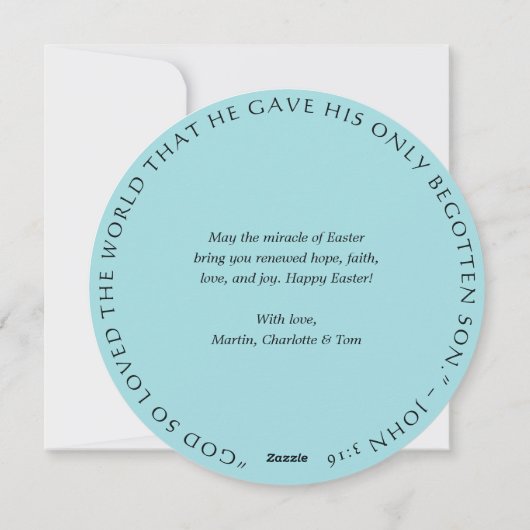 Christelijke paaszegeningen Jesus Resurrection Feestdagenkaart (Achterkant)