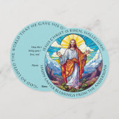Christelijke paaszegeningen Jesus Resurrection Feestdagenkaart (Voorkant / Achterkant)