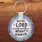 Christelijke Paisley Lord Mighty Warrior Sleutelha Sleutelhanger (Voorkant)