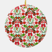 Christelijke Paisley Oh, laat ons hem vereren Keramisch Ornament (Achterkant)