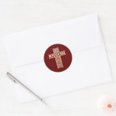 Christelijke Pap Cross Fathers Dag Ronde Sticker (Envelop)